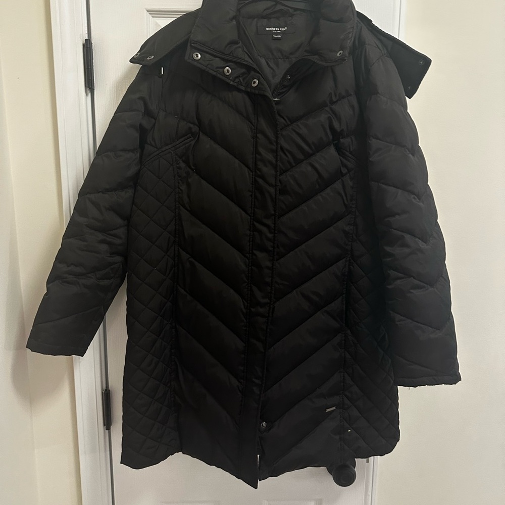 Kenneth Cole Women's Black Puffer Coat